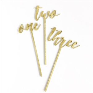 Calligraphy Script Table Numbers 1-12